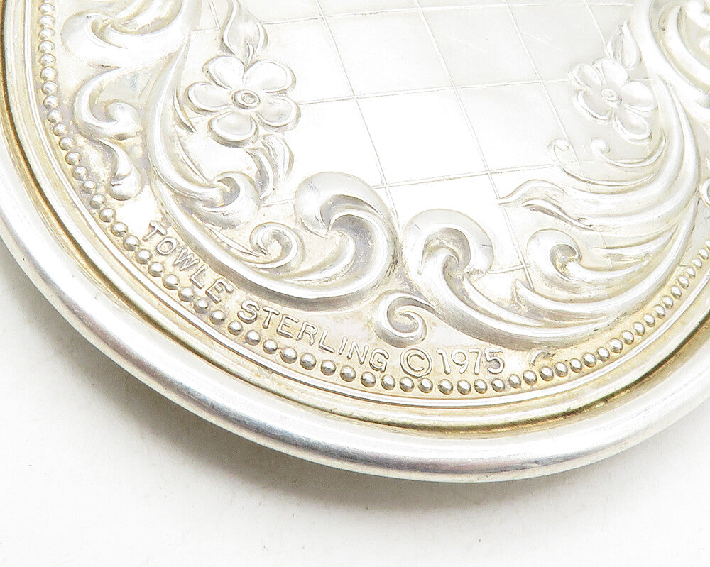 TOWLE STERLING 925 Silver  Vintage 5 Golden Rings Christmas Pendant  PT7872