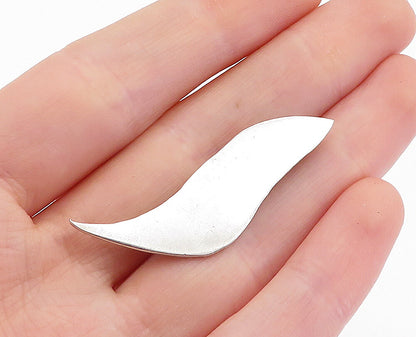 CONRAD 925 Sterling Silver  Vintage Shiny Smooth Minimalist Brooch Pin  BP2054