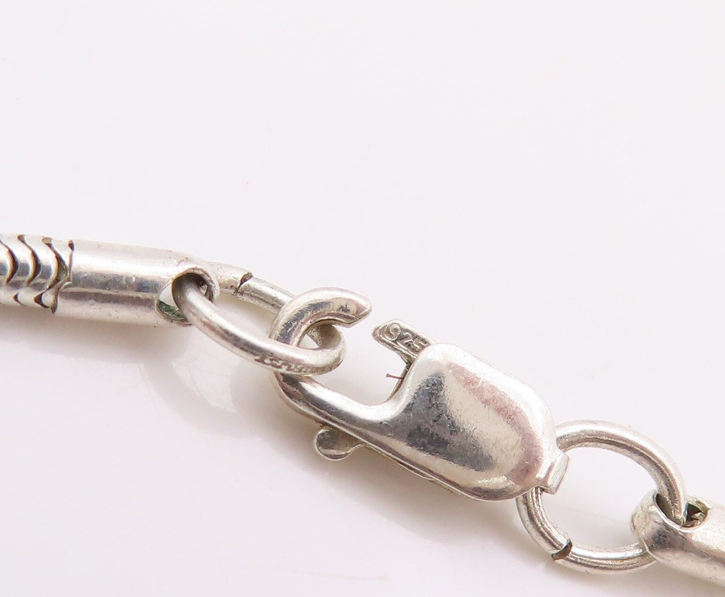 925 Sterling Silver Vintage Necklace Minimalist Round Beaded Pearl  NE4315