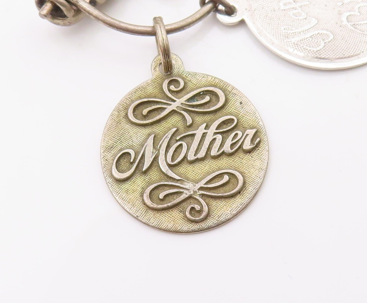 925 Sterling Silver  Vintage Happy Birthday Aunt & Mother Pendant  PT16733