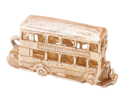 925 Sterling Silver  Vintage Double Decker Bus Locket Pendant (OPENS)  PT15741