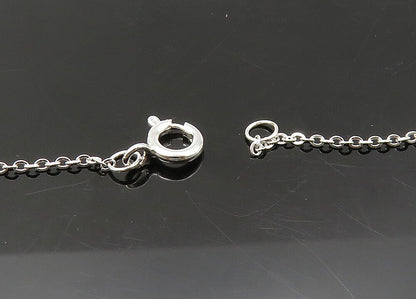 925 Sterling Silver  Vintage Shiny Enjoy Life Today Chain Necklace  NE3567