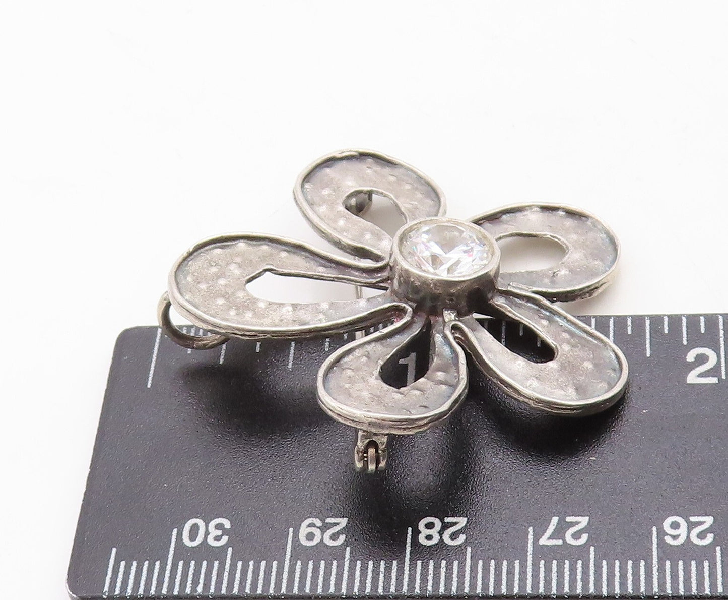 925 Sterling Silver Vintage Brooch Pin SILPADA Cutout Topaz Flower  BP11369