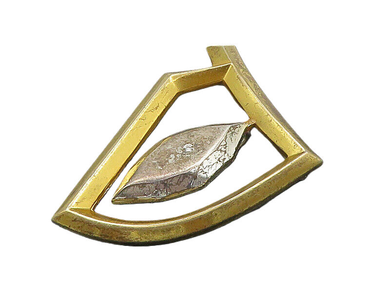 LUDWIG WOLPERT 925 Silver  Vintage Genuine Diamond Shiny Brooch Pin  BP8915