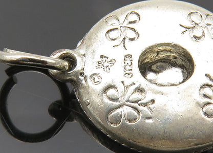 925 Sterling Silver  Vintage Petite Floral Sombrero Hat Pendant  PT16723