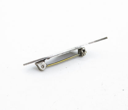 CONRAD 925 Sterling Silver  Vintage Shiny Smooth Minimalist Brooch Pin  BP2054