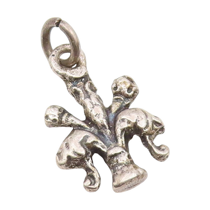 925 Sterling Silver Vintage Petite Etched Detail Drop Pendant  PT17747
