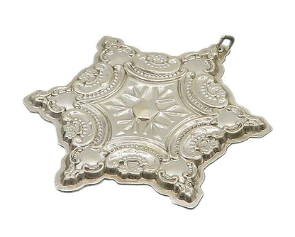 WALLACE 925 Sterling Silver Vintage Shiny Large Christmas Star Pendant PT16632