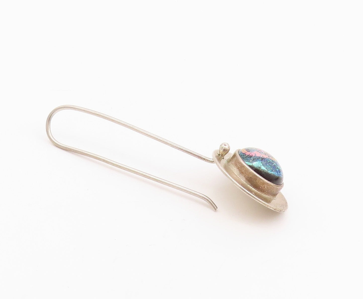 925 Sterling Silver Vintage Earrings NANCY GEDDES Drop Gemstone  EG13620