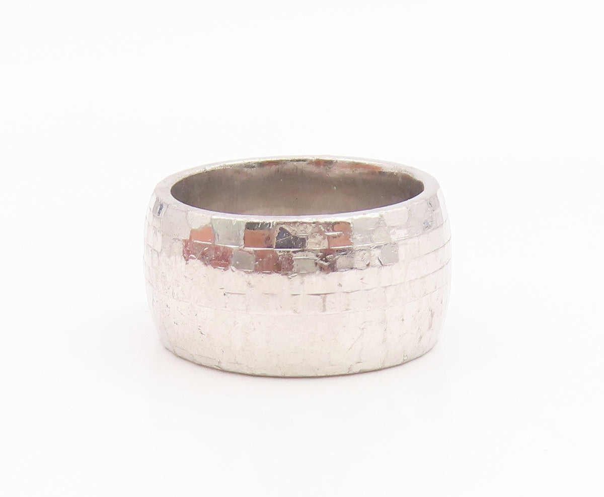 925 Sterling Silver Vintage Ring Minimalist Solid Cigar Band  Sz 7  RG35590