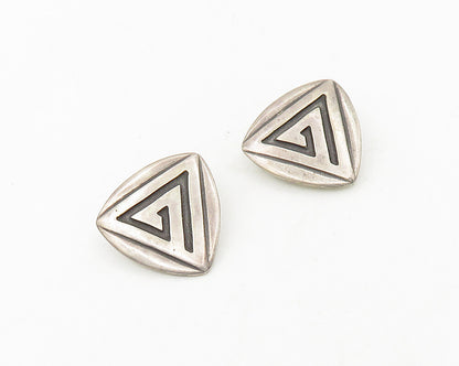 925 Sterling Silver Vintage Oxidized Non Pierce Earrings EG9401