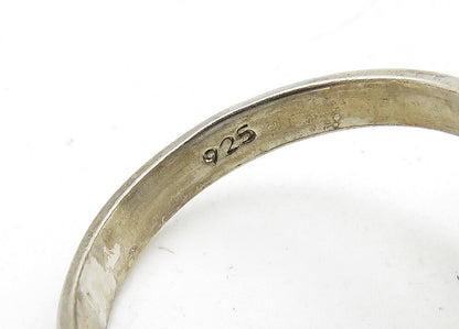 TAMARA 925 Silver  Topaz Centered Flower Motif Cocktail Ring Sz 6.5  RG10588