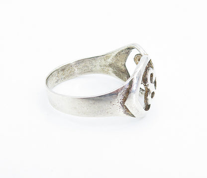 925 Sterling Silver  Vintage Shiny Open Pretzel Knot Band Ring Sz 9  RG6241