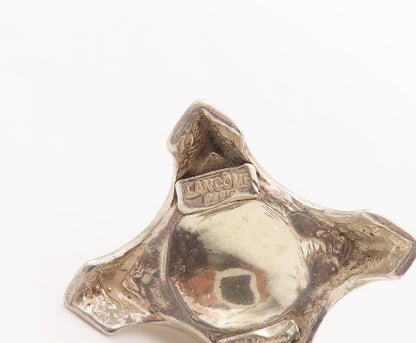 925 Sterling Silver Vintage Pendant LANCOME PARISE Carved Eiffel Tower  PT23153