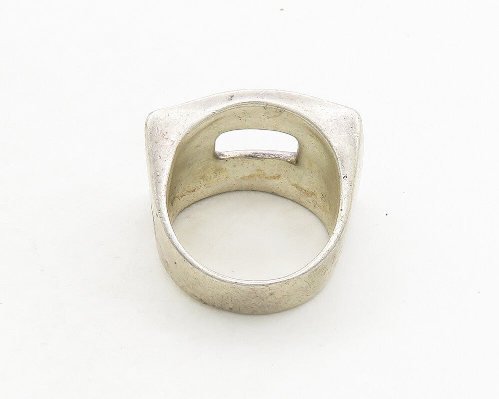 RLM STUDIO 925 Silver  Vintage Sculpted Open Square Band Ring Sz 10  RG19603
