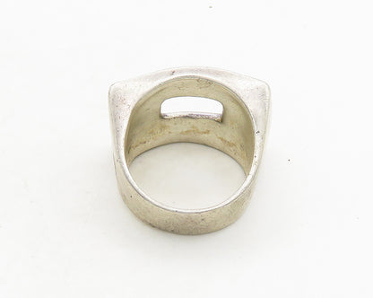 RLM STUDIO 925 Silver  Vintage Sculpted Open Square Band Ring Sz 10  RG19603