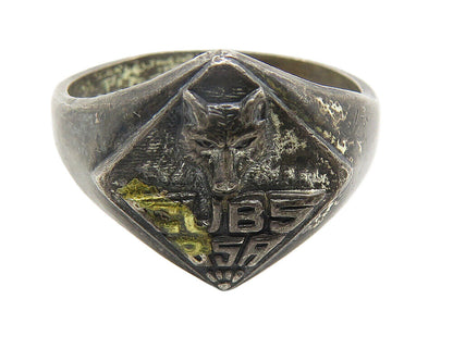 925 Sterling Silver  Vintage Antique Boy Scouts USA Band Ring Sz 6  RG11545