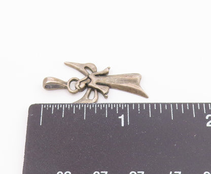 925 Sterling Silver  Vintage Angel Woman With Gown Pendant  PT21129