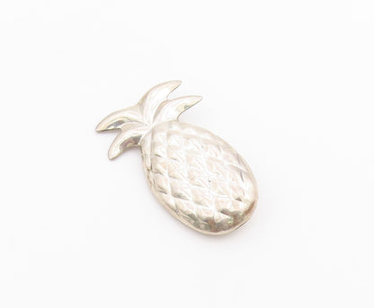 MEXICO 925 Sterling Silver  Vintage Shiny Pineapple Fruit Brooch Pin  BP4674