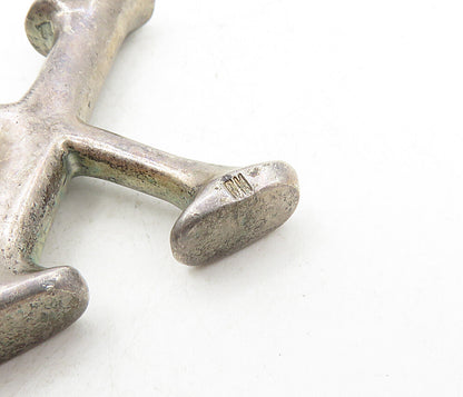 925 Sterling Silver  Vintage Dark Tone Letter X Initial Drop Pendant  PT6548