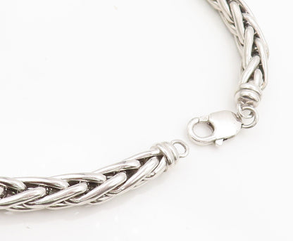 925 Sterling Silver  Vintage Swirly Lock Link Long Chain Necklace  NE4072