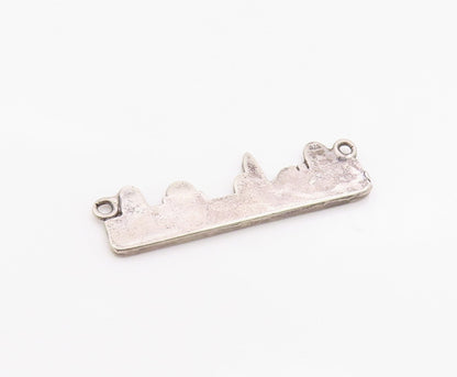 925 Sterling Silver Vintage Pendant Classic Jerusalem Skyline Charm  PT26310