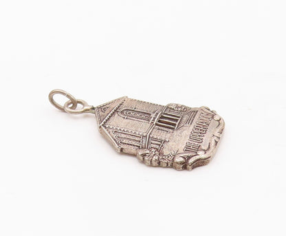 HOLLAND 925 Sterling Silver  Vintage The Upper Room Building Pendant  PT7170