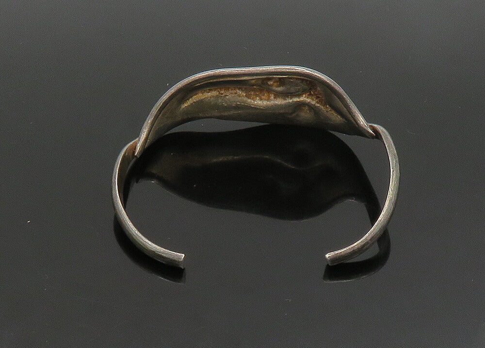 HASKELL 925 Sterling Silver   Vintage Modernist Sculpted Cuff Bracelet  BT9165