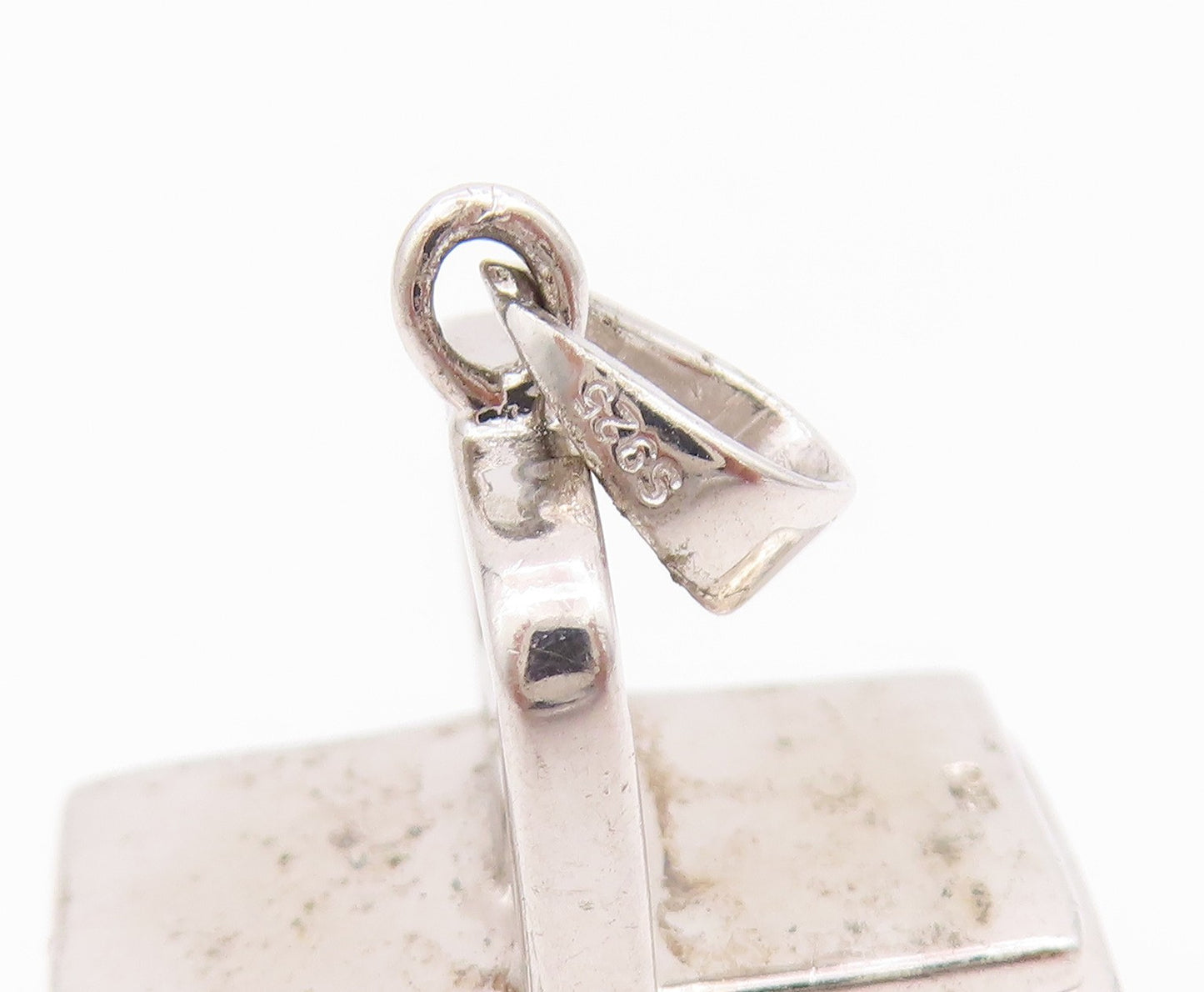 925 Sterling Silver Vintage Pendant Designer 3D Carved Picnic Box  PT24285