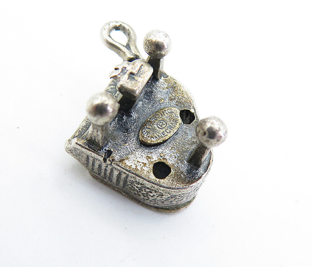DANECRAFT 925 Sterling Silver  Vintage Grand Piano Music Motif Pendant  PT5391