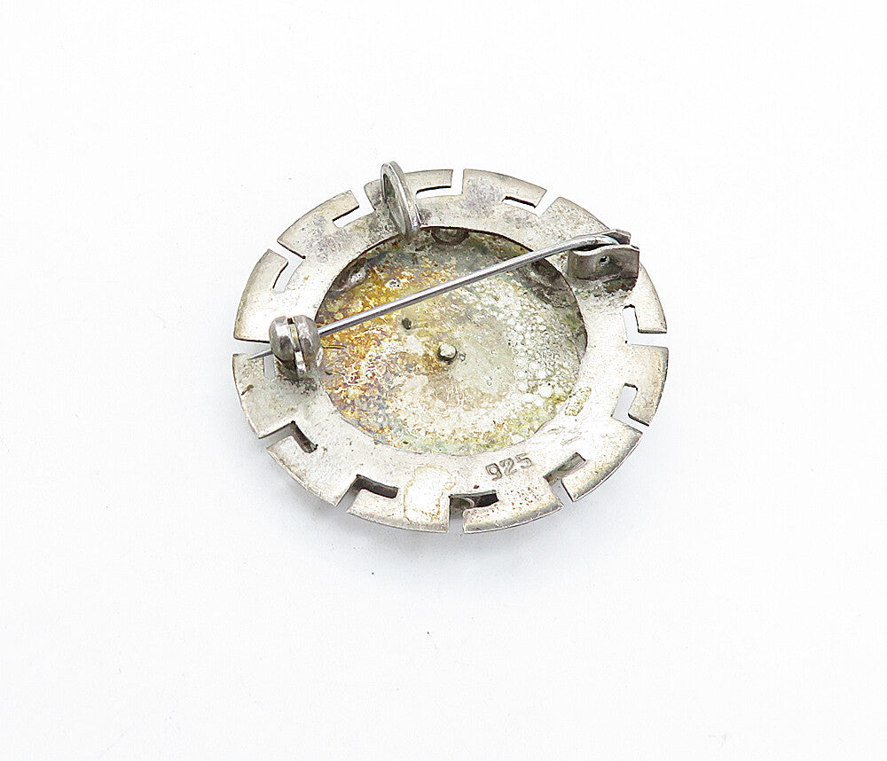 925 Sterling Silver  Vintage Antique Two Tone Alpaca Animal Brooch Pin  BP2264