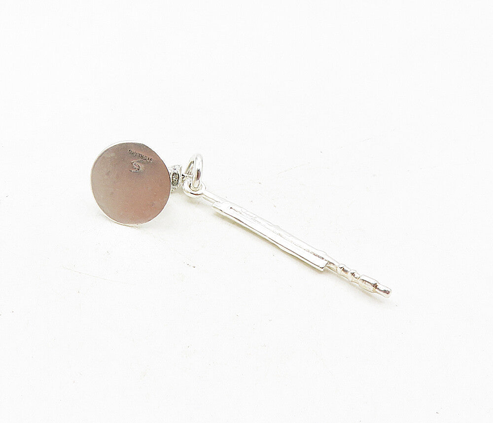 925 Sterling Silver  Vintage Shiny Petite Graduate Statue Drop Pendant  PT6680