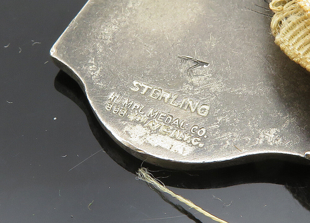 925 Sterling Silver  Vintage Antique Handball Singles 1932 Pendant  PT15823