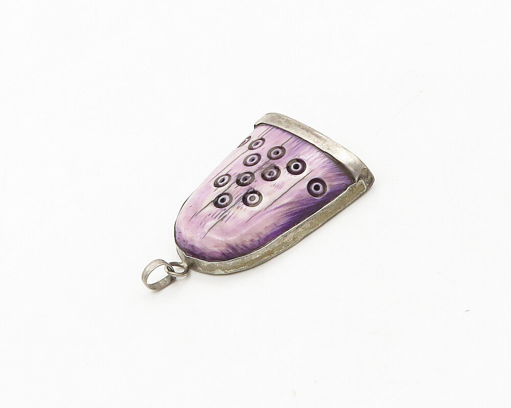 925 Sterling Silver  Vintage Hollow Circle Pattern Bell Shape Pendant  PT14336