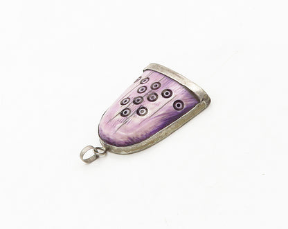 925 Sterling Silver  Vintage Hollow Circle Pattern Bell Shape Pendant  PT14336