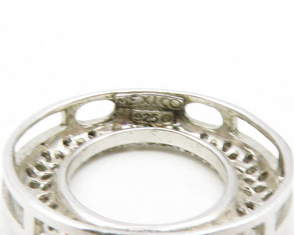 925 Sterling Silver  Genuine Diamonds Open Circle Slide Pendant  PT9728