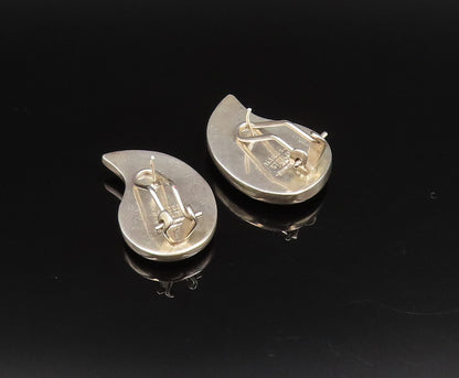 CERRO BLANCO 925 Silver  Vintage Teardrop Shaped Black Onyx Earrings  EG12246