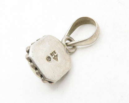 SILPADA 925 Sterling Silver  Vintage Bubble Border Pearl Pendant  PT10589