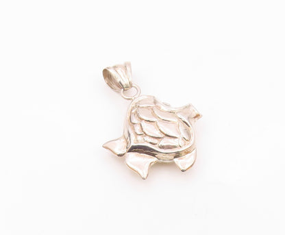 925 Sterling Silver  Vintage Shiny Hollow Fish Drop Pendant  PT17607