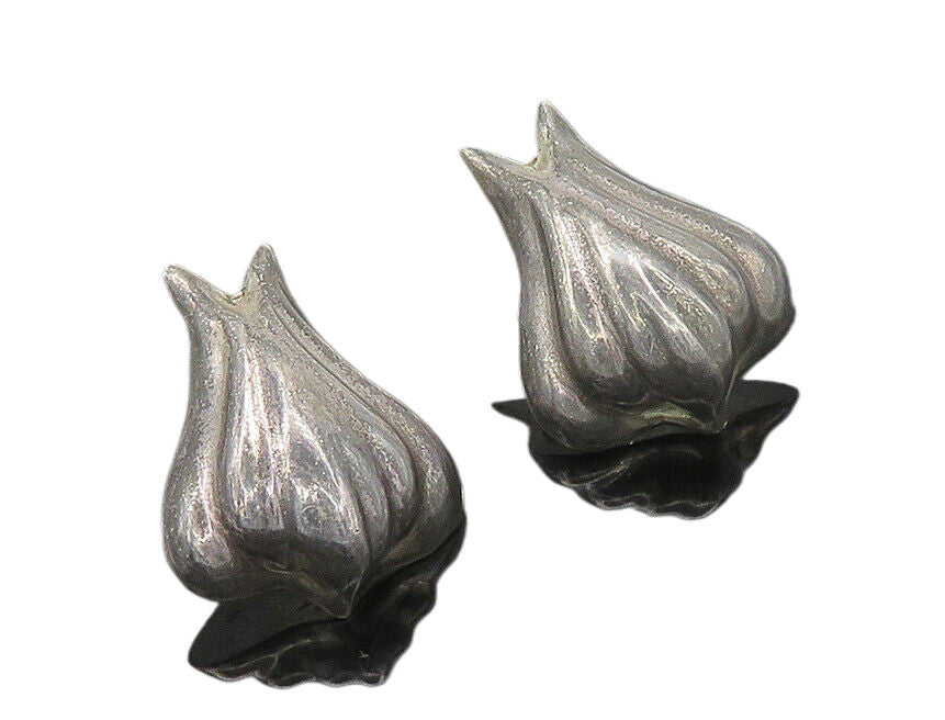 MEXICO 925 Sterling Silver  Vintage Dark Tone Hollow Drop Earrings  EG9980
