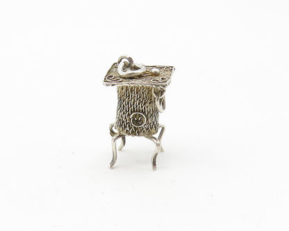 925 Sterling Silver  Vintage Petite Old Fashioned Furnace Pendant  PT7973