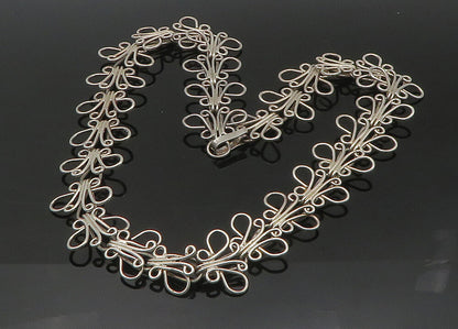 CII MEXICO 925 Silver  Vintage Shiny Butterfly Motif Chain Necklace  NE3602