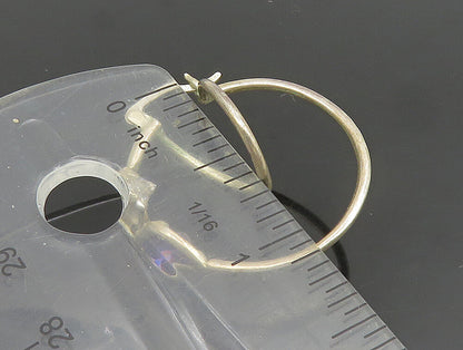 925 Silver  Vintage Amethyst & Cubic Zirconia Twisted Hoop Earrings  EG11685