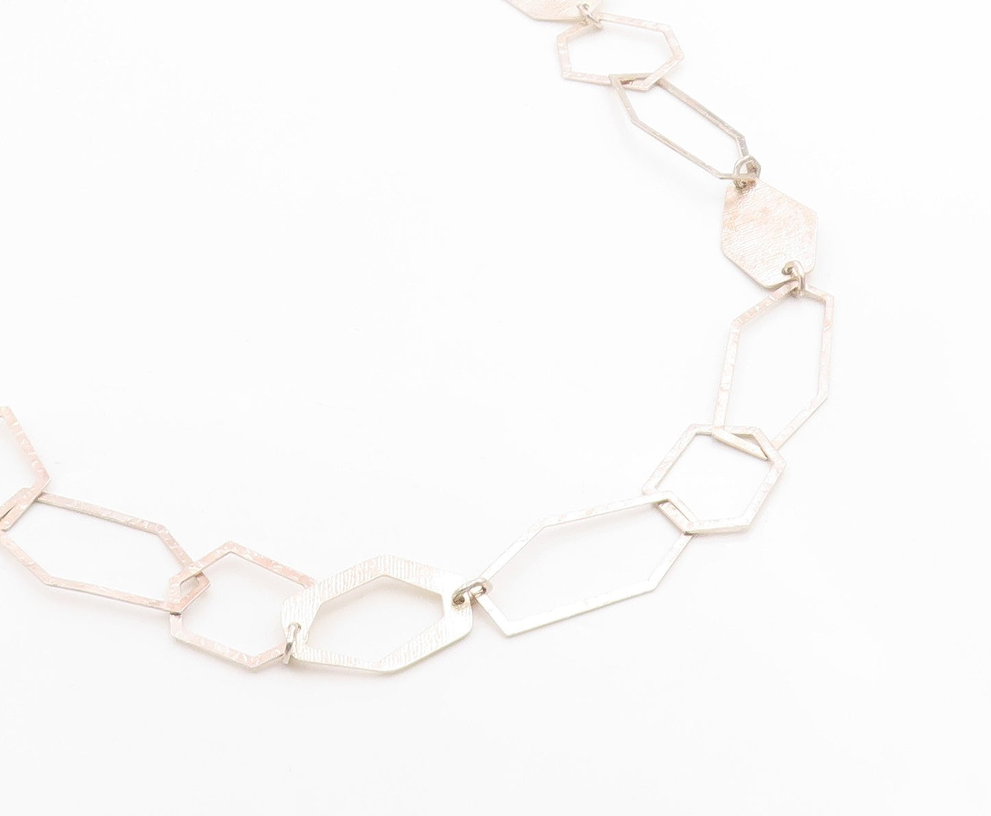 925 Sterling Silver Vintage Necklace SILPADA Modernist Geometric Link  NE4879