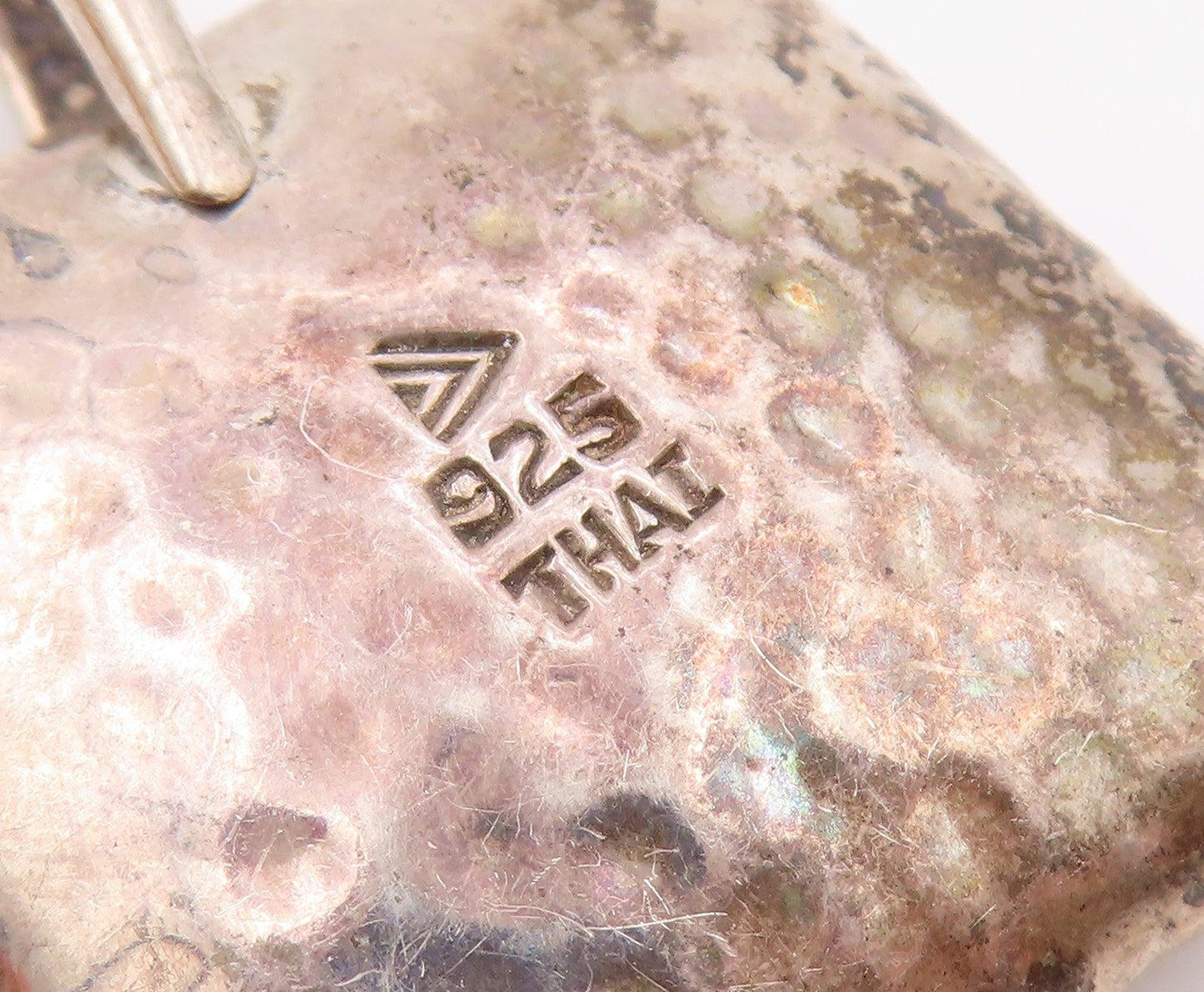 SILPADA 925 Sterling Silver  Vintage Hollow Hammered Square Pendant  PT12245