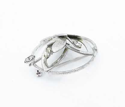 CARL ART 925 Sterling Silver  Vintage Topaz Flower Bunch Brooch Pin  BP2666