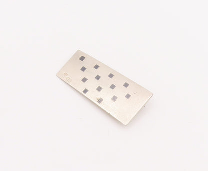 925 Sterling Silver Vintage Brooch Pin EUROPE Antique Squares Etched  BP11020