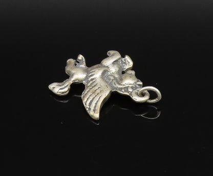 925 Sterling Silver  Vintage Sculpted Fancy Flying Horse Pendant  PT21491