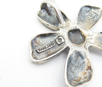SILPADA 925 Sterling Silver  Vintage Oxidized Hammered Flower Pendant  PT4494