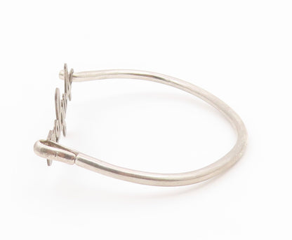 925 Sterling Silver  Shiny Smooth Ayden Name Hook Bangle Bracelet  BT6549
